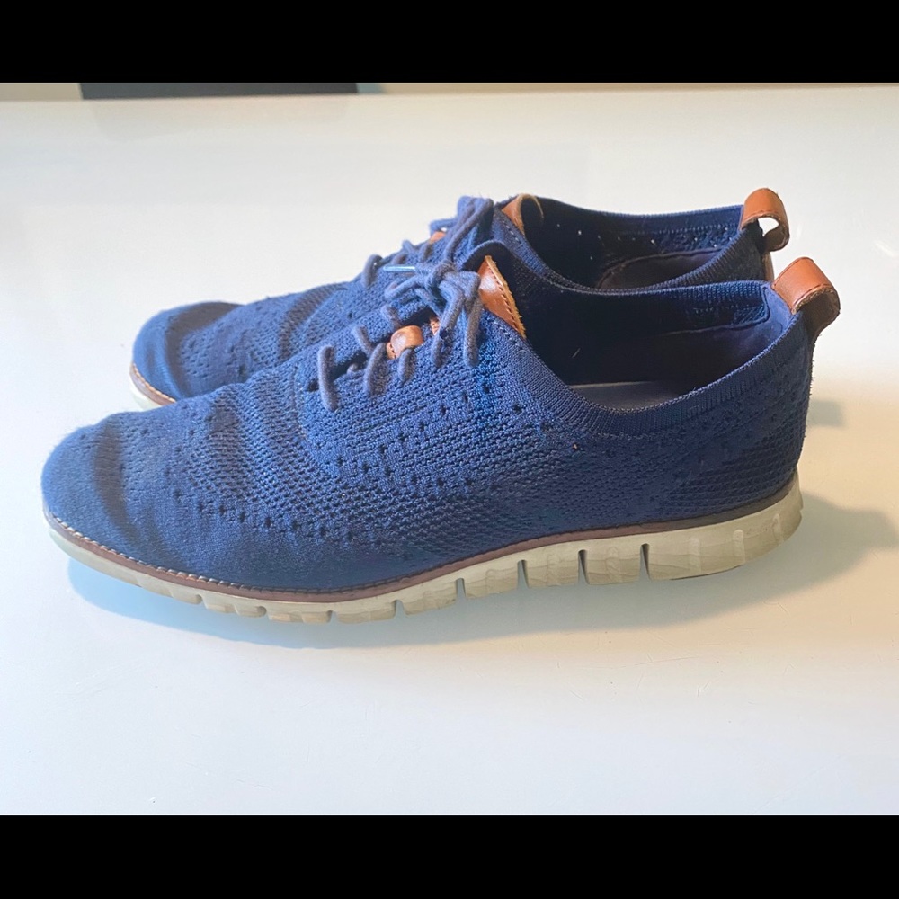 Cole Haan Zerogrand Navy Wingtip Oxfords